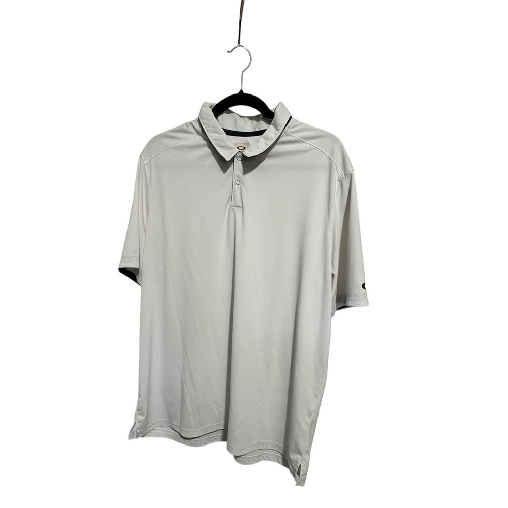 Oakley Men's XL White Performance Polo Shirt Regular Fit Polyester Golf Active